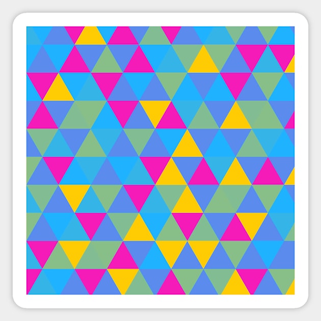 Pan Pride Varied Alternating Triangles Pattern Sticker by VernenInk